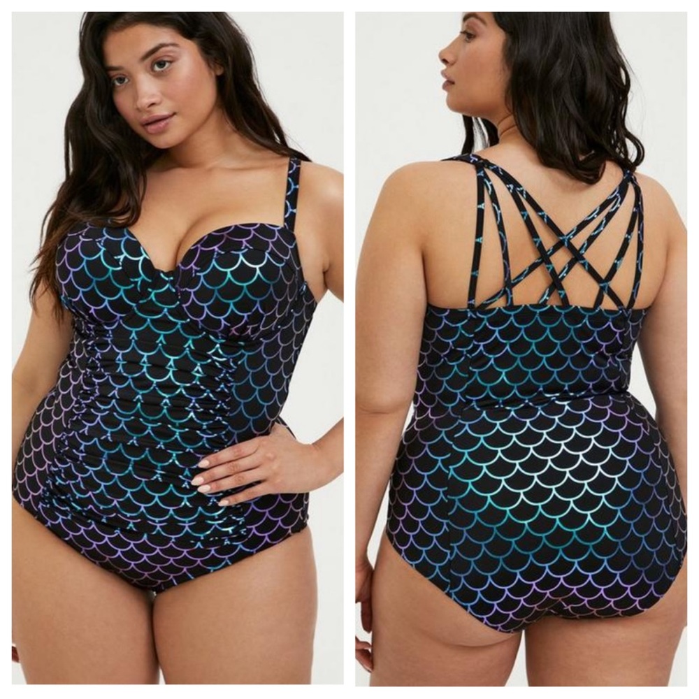 Torrid Iridescent Mermaid Scale Swimsuit